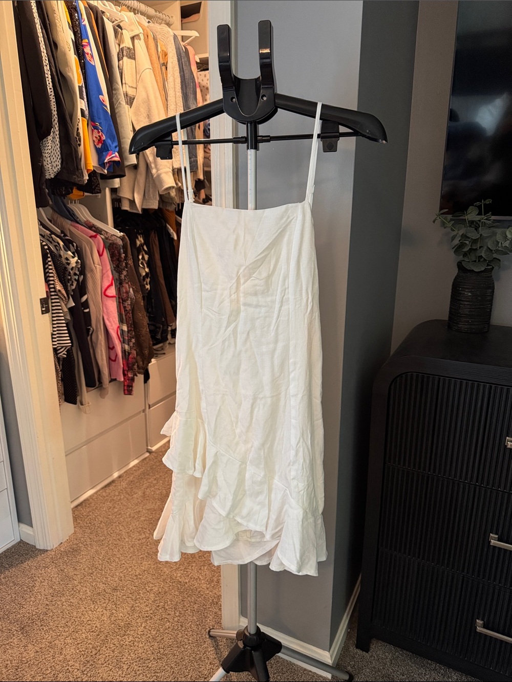 White Ruffle Dress